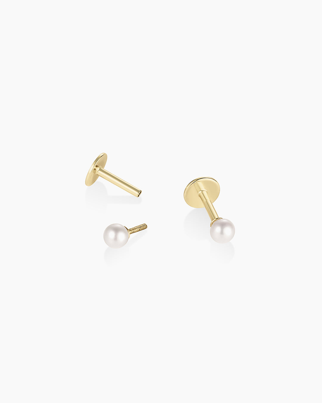 Pearl Flat Back Studs