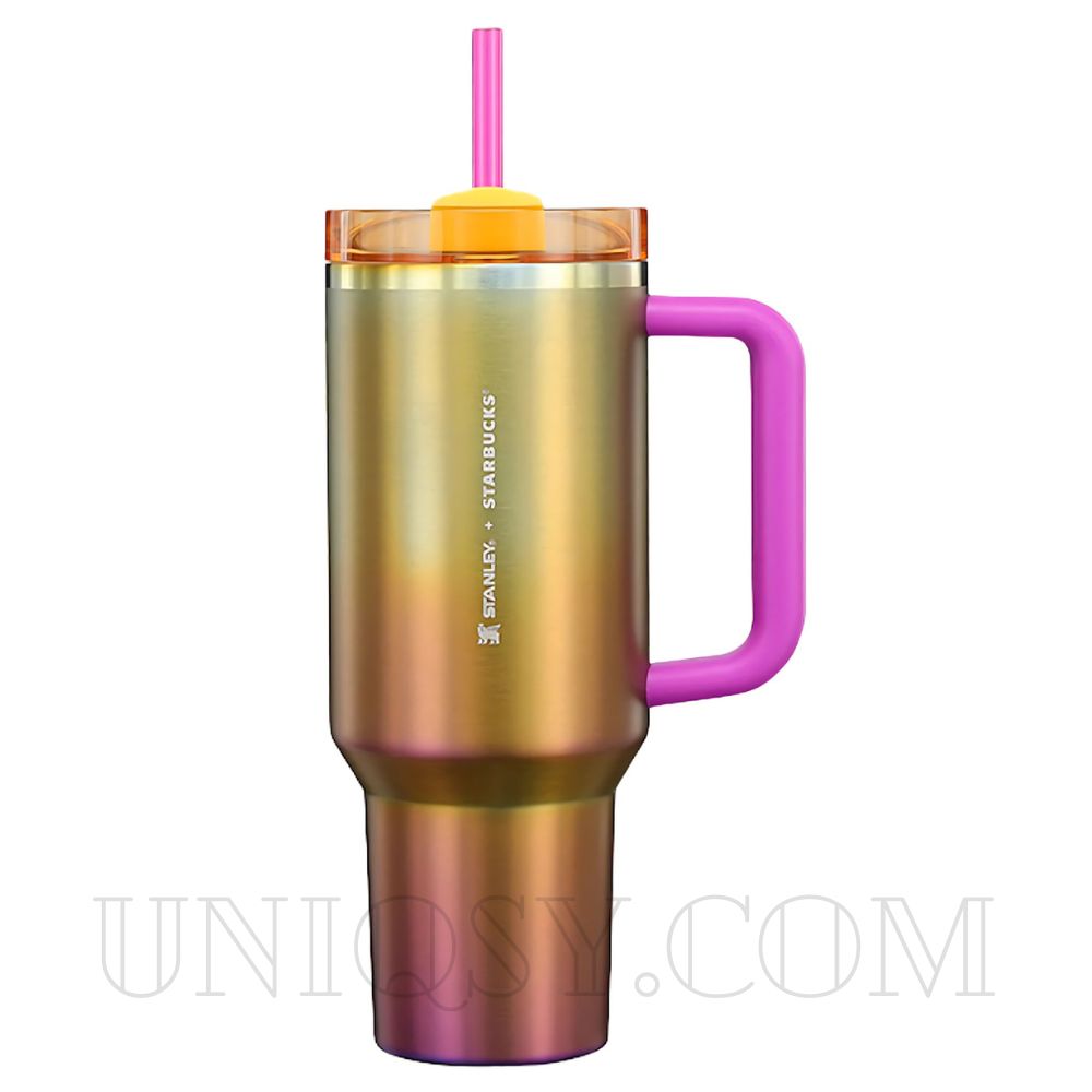 The Quencher Stanley Neon 40 OZ Tumbler Cup