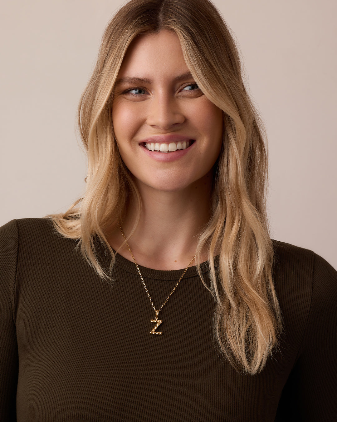 Crew Alphabet Statement Charm Necklace