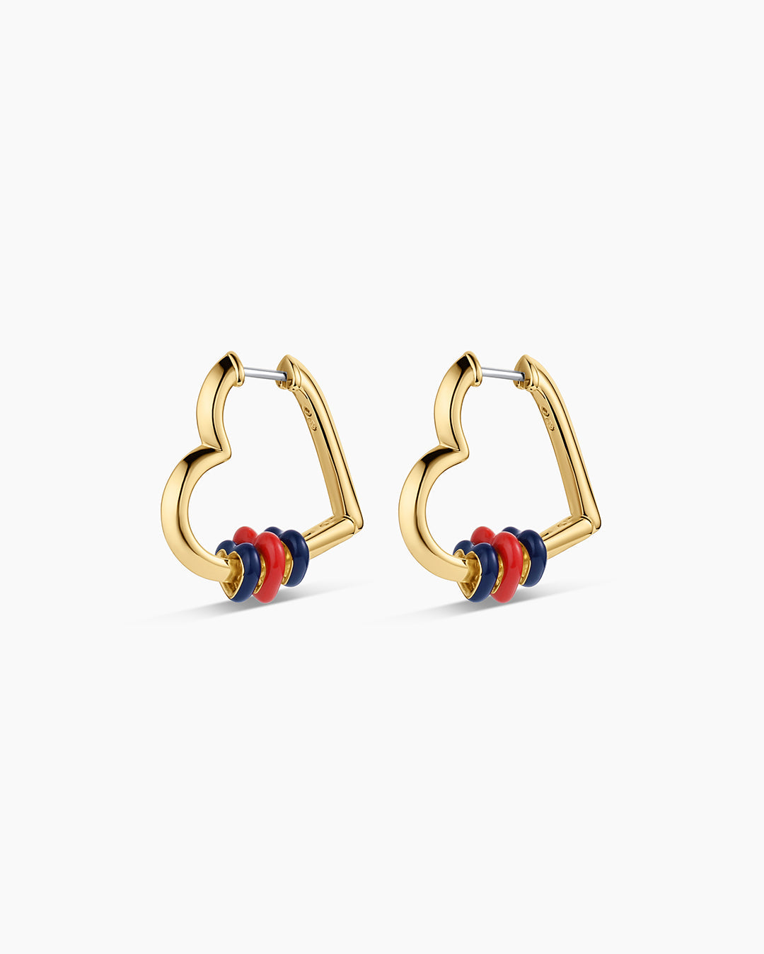Campbell Heart Bead Hoops