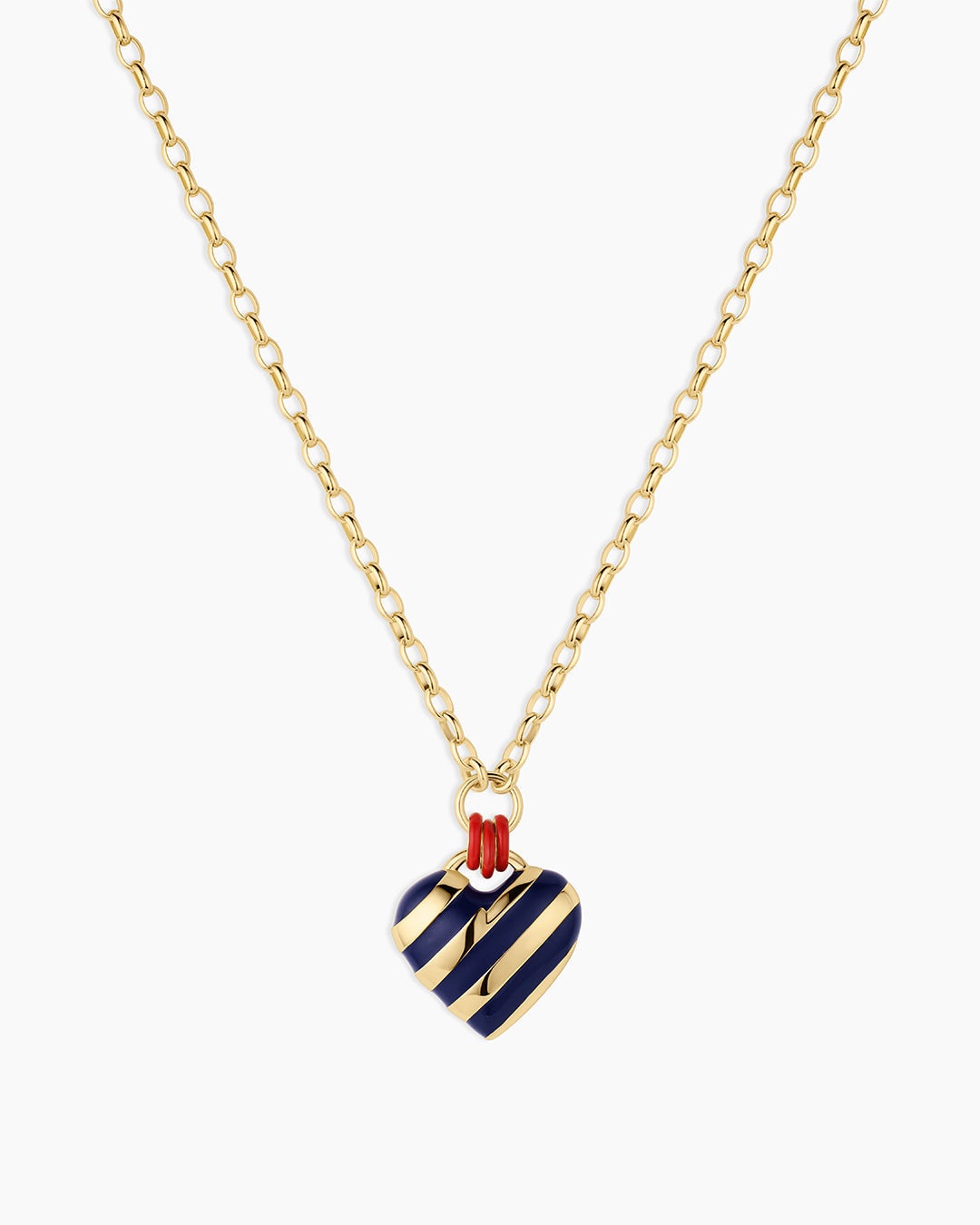 Campbell Enamel Heart Pendant Necklace